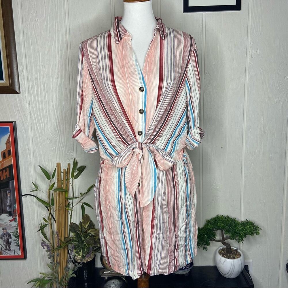 Women’s Lumiere Pinstripe Shorts Romper NWT (L)
